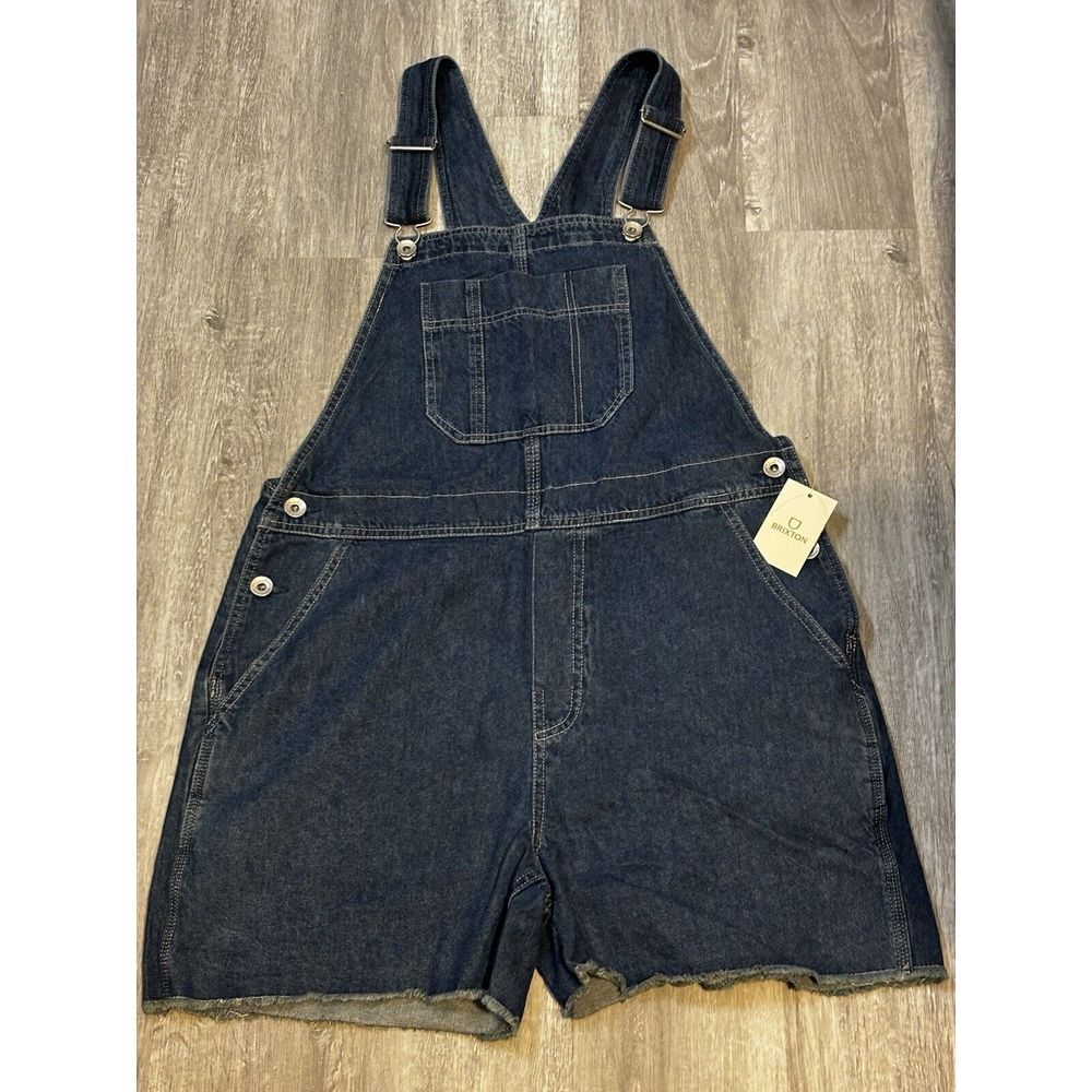Ladies Brixton Denim Overall Short Size L NWT $105.00